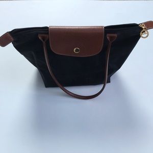 Longchamp Le Pliage black nylon shoulder bag
